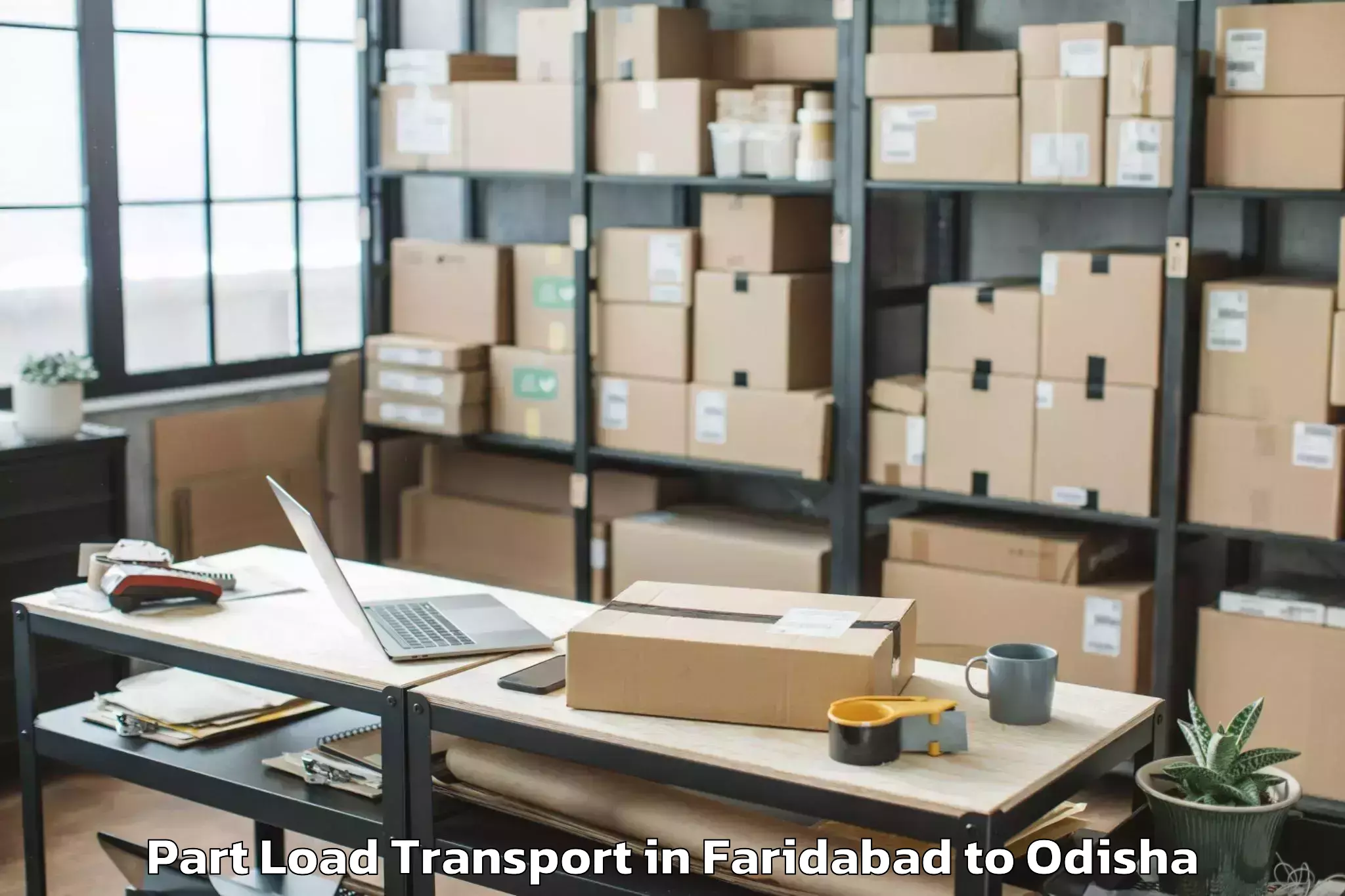 Top Faridabad to Sundargarh Part Load Transport Available